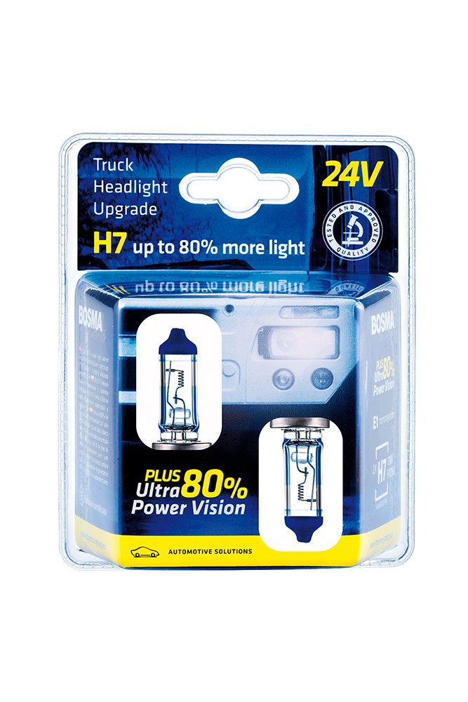 Bosma for better life Double Pack 5424067ULTRA Car Bulb 24 V 70 W H7 PX26D Halogen Headlamp Ultra Light + 80%