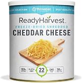 Ready Harvest Freeze-Dried Shredded Cheddar Cheese, Real Dairy, #10 Can | 22 Servings &bull; 30-Year Shelf Life &bull; Real Dairy Cheese for Cooking, Camping, Bulk Storage &amp; Emergency Food Preparedness