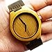 Handmade Wooden Watch Made with Natural Bamboo Wood in Brown Leather Strap - HGW-158