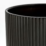 Amazon Basics Fluted Ceramic House Round Planter 20.3 cm Black view 3