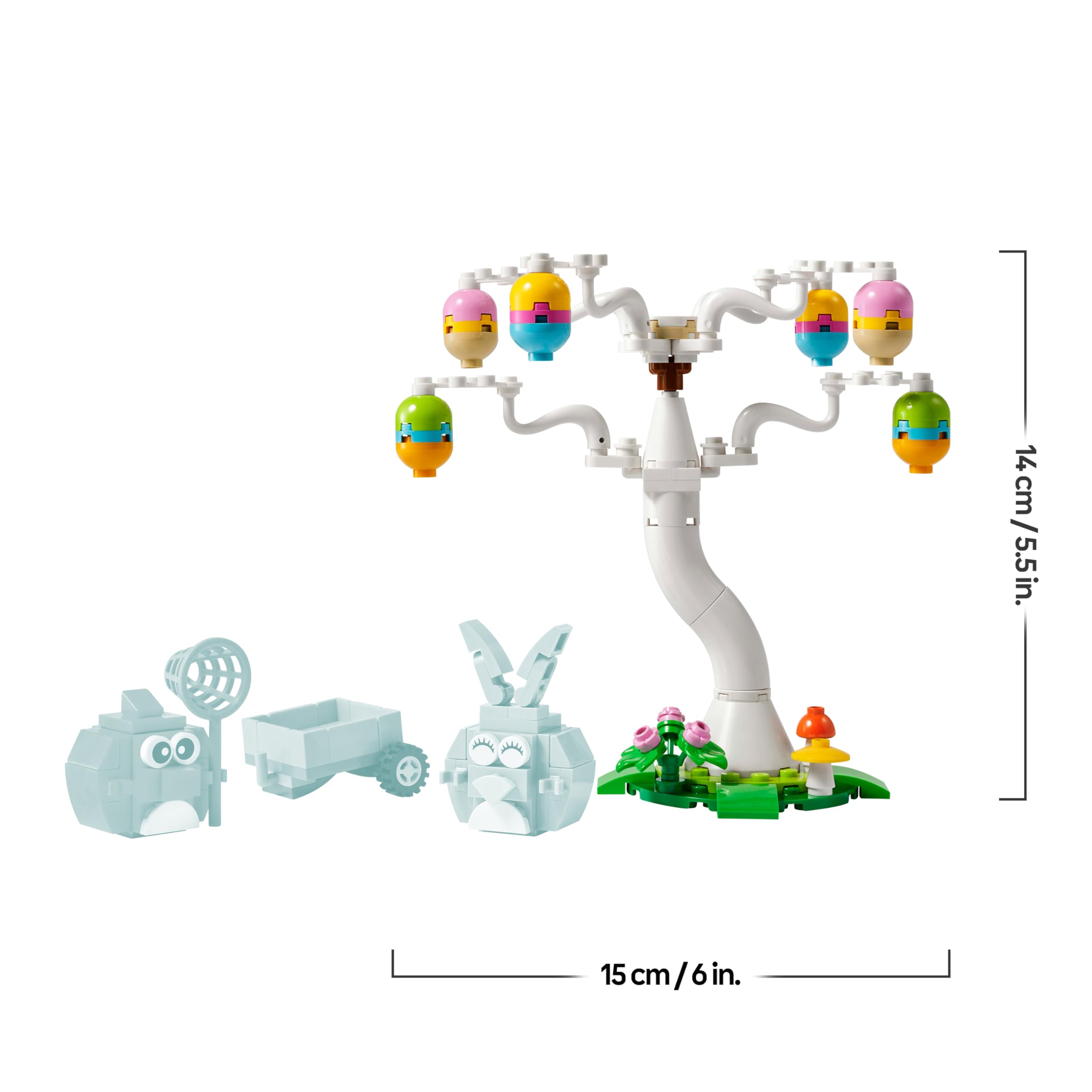LEGO Osterhase und Ostereiersuche - Kinderspielzeug mit Hasen & Vogel Tierfiguren - Mit Baum & Wagen - Kreatives Konstruktionsspielzeug - Geschenk für Mädchen & Jungen ab 8 Jahren - 40808 9