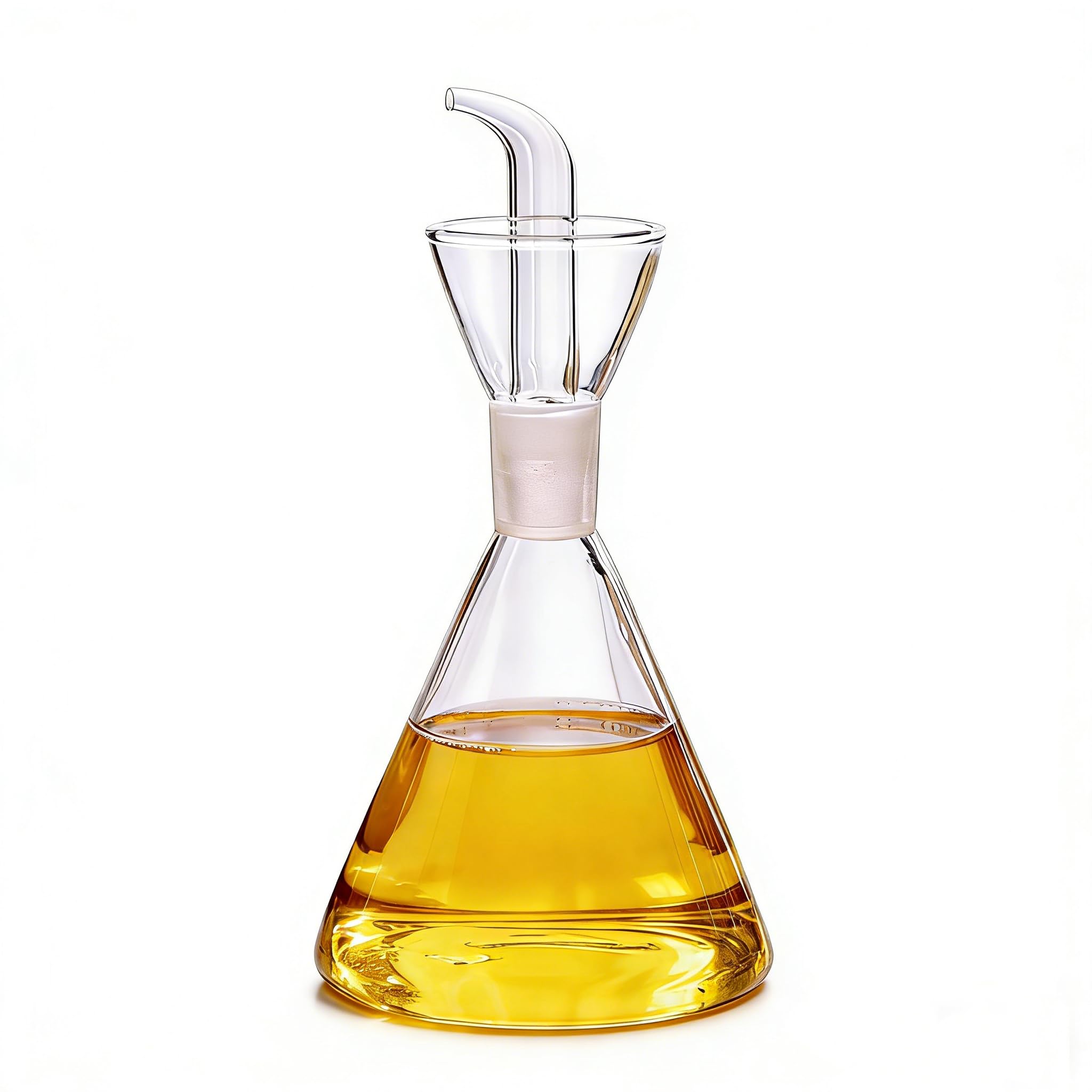 ELETON Olive Oil Dispenser Bottle Glass with No Drip Bottle Spout -Pourer Dispensing Bottles for Kitchen - Olive Glass Dispenser to Control Cooking Vegetable Oil and Vinegar(16 oz)