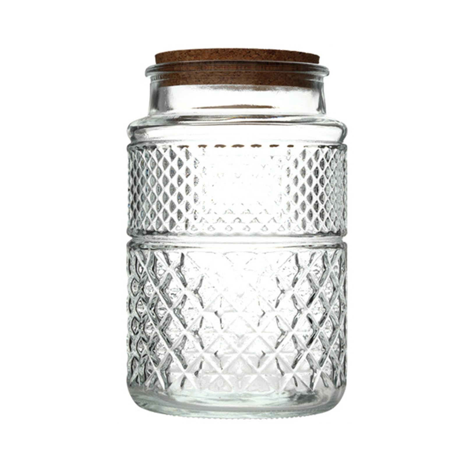 soulnioi Large-capacity Glass Jar,Container Jar,Glass Jars with Bamboo Lids/1800ML,for Cereal/Candy/Snack Cookies/Coffee/Tea/Nuts Round