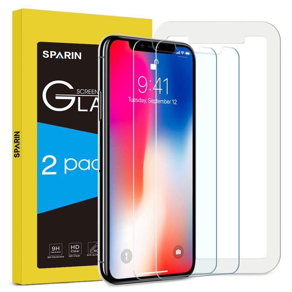 Pack Protector Pantalla iPhone X SPARIN Cristal Templado iPhone X Vidrio Templado