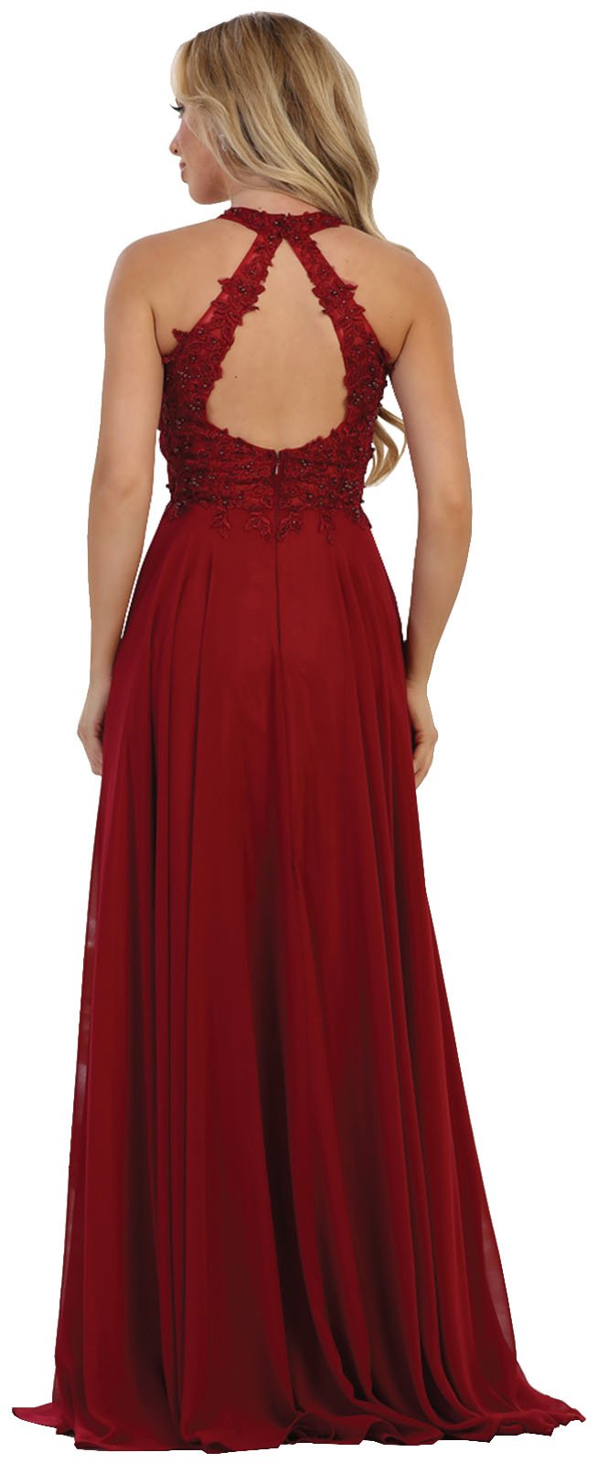 by Formal Dress Shops Inc FDS1557 Halter Bridesmaids Evening Long Dress