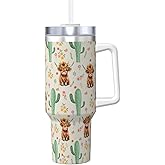 Highland Cow 40Oz Insulated Tumbler - Farm Theme Gift for Cowgirls & Female Farmers, Birthday Gift