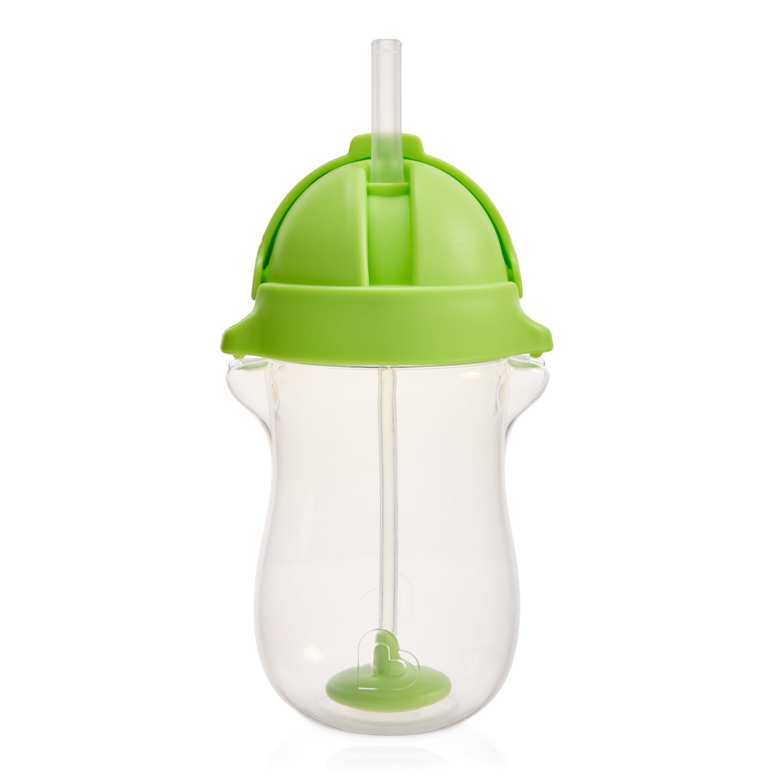 Munchkin Click Lock Any Angle Weighted 2 Piece Straw Cup (Green/Green) 10oz /296ml