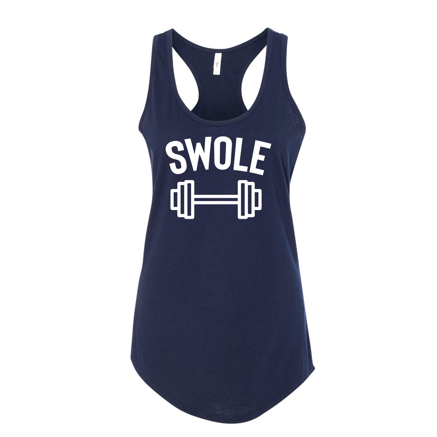 Swole Printed Graphic Sleeveless Racerback Tank Top T Kinihax