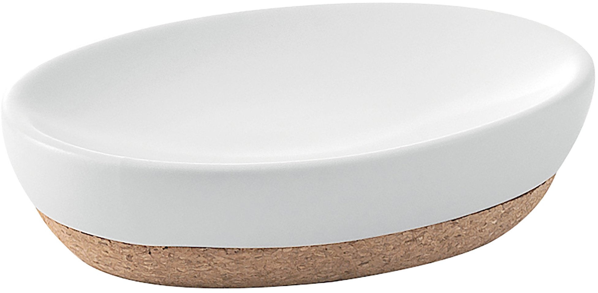 Gedy Ilary Soap Dish, Ceramic, White, 9.5 x 13 x 3
