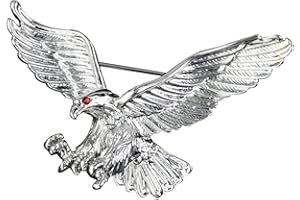 WCRAZYE Retro Lion Animal Pin Brooch for Men Women Punk Buck Suit Tie Lapel Pin Cool Animal Bull Eagle Lion Wolf Head Collar Brooch Safety Pin Christmas Gifts