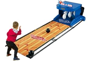 Foldable Indoor Family Game Bowling Alley, Electronic Bowling Alley Game, with LED Scoreboard - for Children and Adults,3.5M