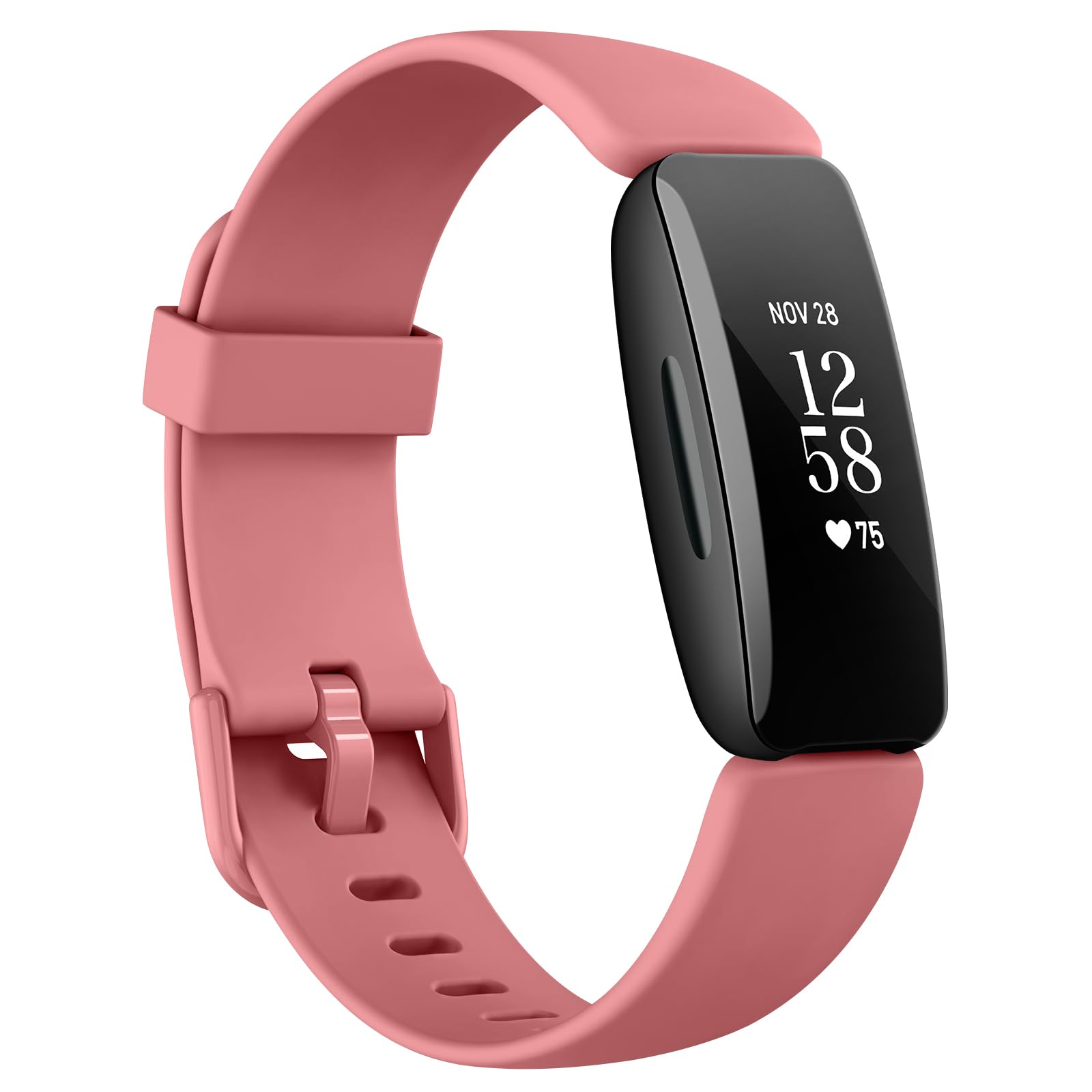 AK Straps Compatible with Fitbit Inspire 2 Straps Women Men, Soft Silicone Sport Replacement Wristband for Fitbit Inspire 2 Only.[NOT for Fitbit Inspire/Fitbit Inspire HR] (5.1''-8.1'', Coral)