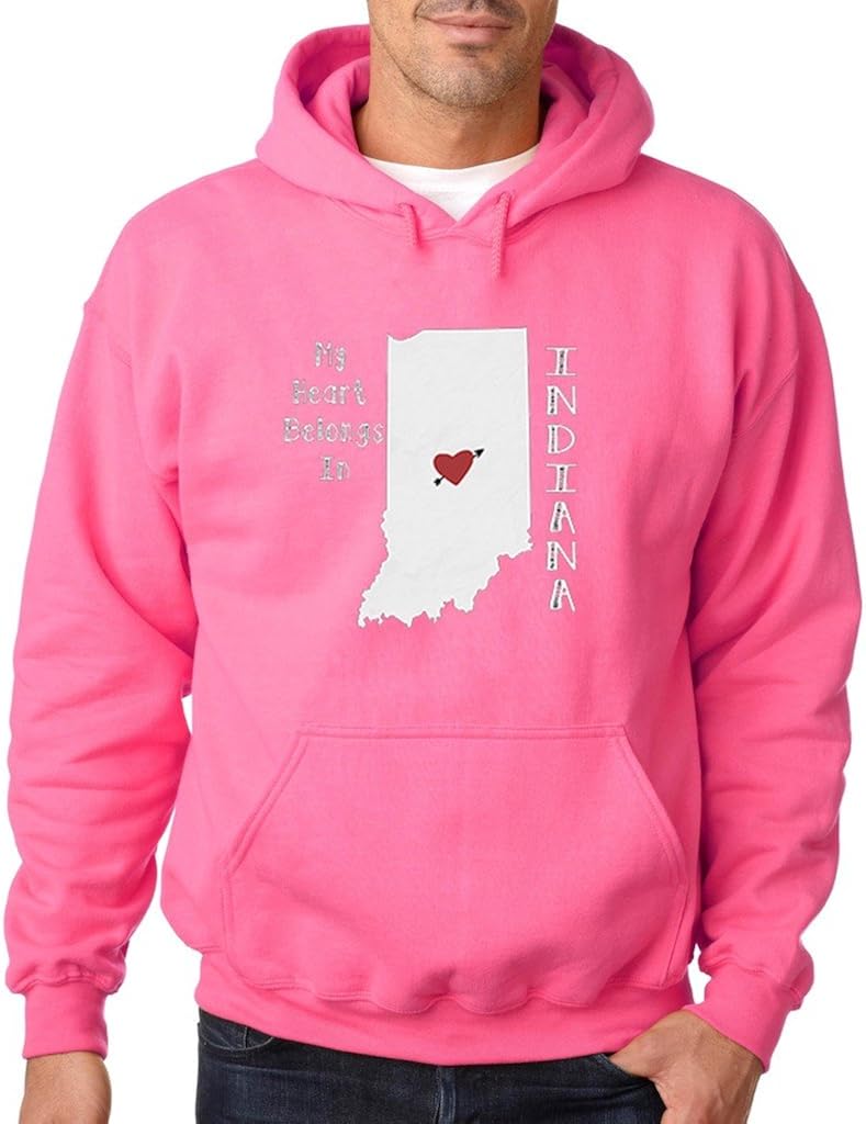 My Heart Belongs In Indiana Hoodie Indiana State Home Sweatshirt Clothing Shoes Jewelry Foretadrenaline Com