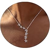 SUFOPE Diamond Necklace for Women,14K Gold Plated CZ Peandant Necklace Cute Cubic Zirconia Chain Trendy Charm Necklaces Jewelry for Gift