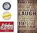 P. Graham Dunn Family Rules Dream Laugh Love Rustic 24 x 14 Wood Pallet Design Wall Art Sign Plaque