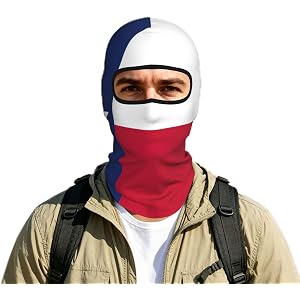 Flag of Texas Print Balaclava Ski Face Mask for Women Men,Summer Neck Gaiter Face Mask for Outdoor Sports Black