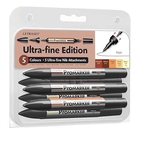 Letraset ProMarker Ultra feines Edition Set Haare
