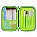 Green Style EVA Pencil Case Cool Pen Organizer Box Holder Bag with Zipper School Stationary Supplies for Teen Girls Boys Kids