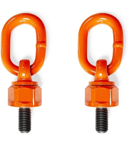 QWORK Heavy Duty M16 x 31.8 G80 Swivel Hoist Ring, 2 Pack 1.12Ton