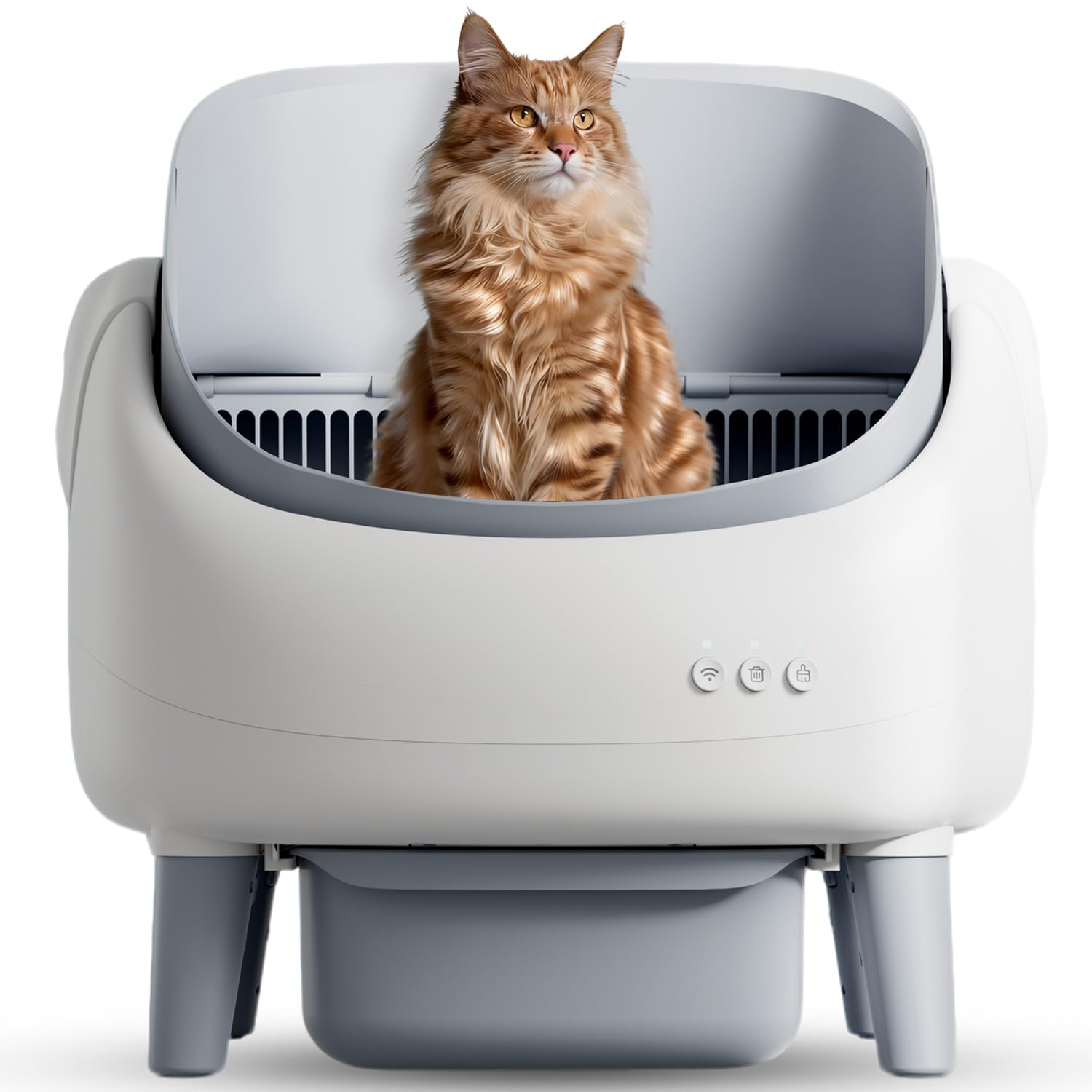 Highest Rated: Open-Top Automatic Cat Litter Box with APP Control