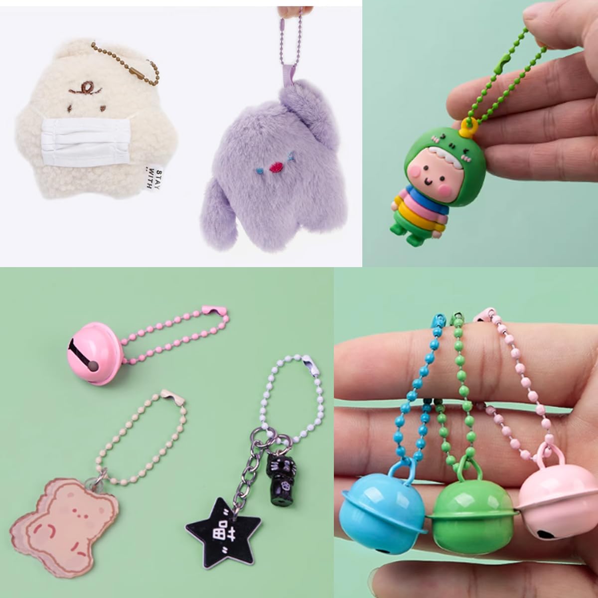 GXXMEI 220PCS 100mm Ball Bead Chain Ball Chain Keychain Dog Tag Necklace Chains Beaded Metal Keychain 2.4mm Beads Chains for Jewelry Making Steel Ball Bead Chain with Connector for Key Craft DIY