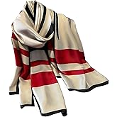 NUWEERIR Womens 100% Large Mulberry Silk Scarf Long Satin Scarf Fashion Lightweight Wraps