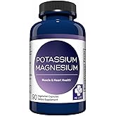 MD. Life Potassium Magnesium Supplement - 90 Capsules - Magnesium Potassium Supplement - High Absorption Complex - Support Vascular Health & Leg Cramp
