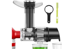 Masticating Juicer Attachment for All Model KitchenAid Stand Mixer, AAOBOSI Cold Press Juicer Attachment w/Clean Brush,as Kitchen Aid Aid Slow Juice Attachment and Accessories(Black)