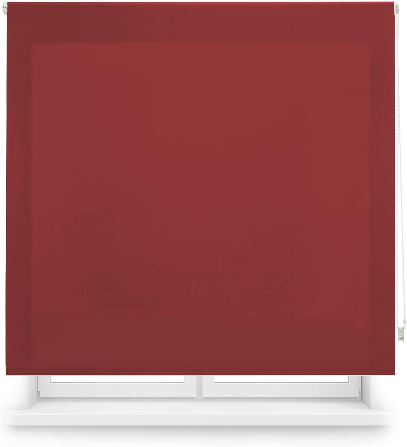 Blindecor Ara - Plain translucent roller blind, burgundy red, 100x175 cm (width x height), Rojo Burdeos, 100W x 175H cm