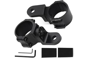 AMILIPARTS 2Pcs 360° Adjustable Car Mount Bracket for UTV ATV RZR 4WD LED Whip Light Bar 1.75" to 2" Rollbar Cage Heavy Duty CNC Aluminum