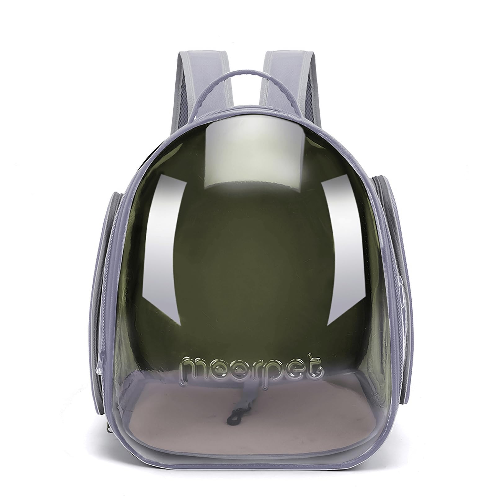 Photo 1 of GixDix Cat Bubble Backpack, Clear Cat Carriers for Large Cats 20 Lbs, Airline Approved Pet Carrying Bag for Cats Dogs Kittys Puppies, Cat Travel Accessories for Hiking Camping Outdoor(greygreen)