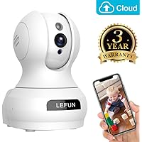 Baby Monitor, Lefun Wireless IP Security Camera WiFi Surveillance Pet Camera with Cloud Storage Two Way Audio Remote Viewing Pan Tilt Zoom Night Vision Motion Detect for Indoor Home Shop Office