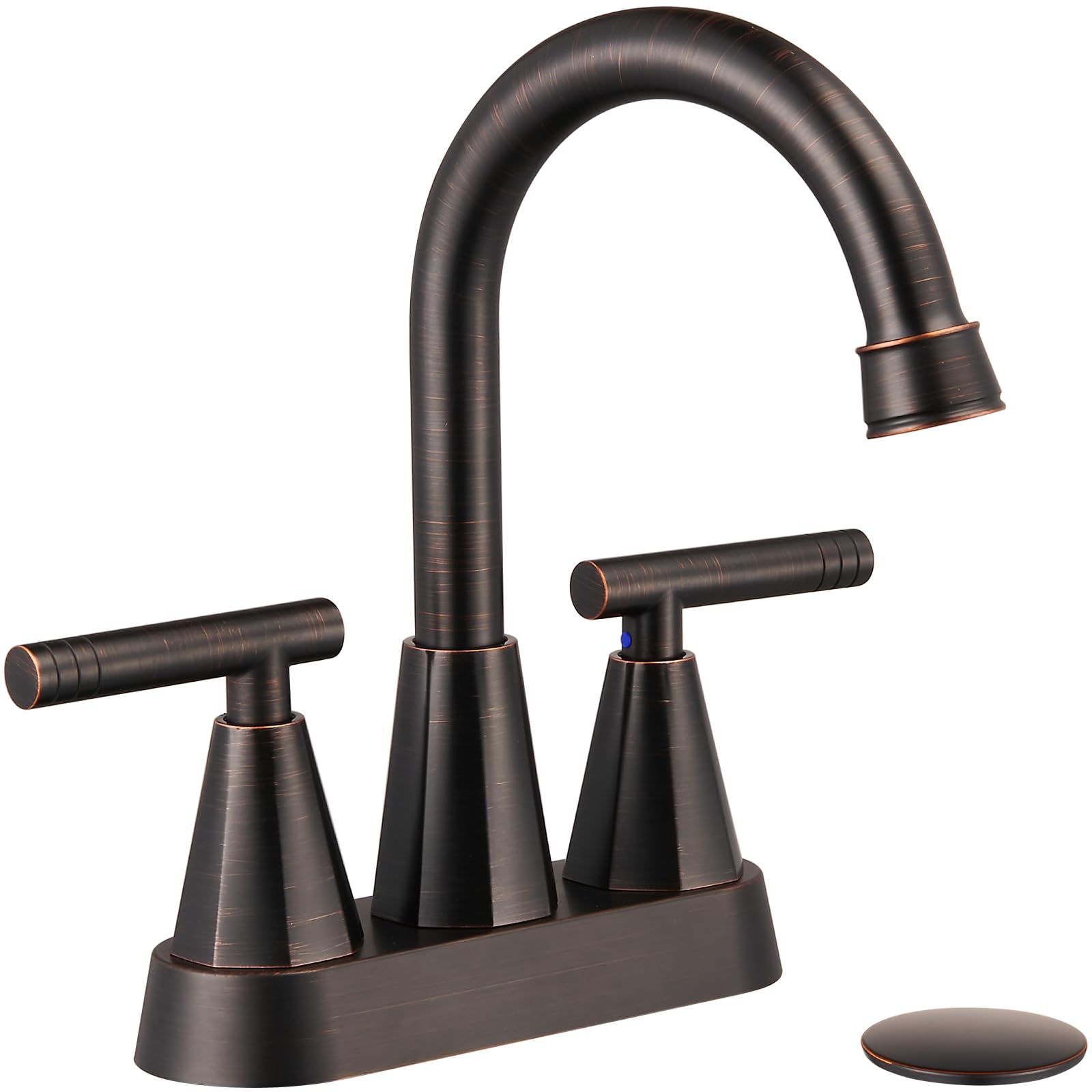 Cobbe Bathroom Vanity Faucets, 4-Inch Oil Rubbed Bronze Bathroom Sink Faucet, 2 Handle Sink Faucet with Pop Up Drain and Water Supply Lines,ORB Image