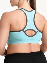 FITTIN Racerback Sports Bra for Women Padded Seamless Activewear 3 Pack view 3