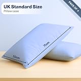 DN Pillow Cases 2 Pack Sky Blue 50x75cm Microfibre Envelope Closure view 2