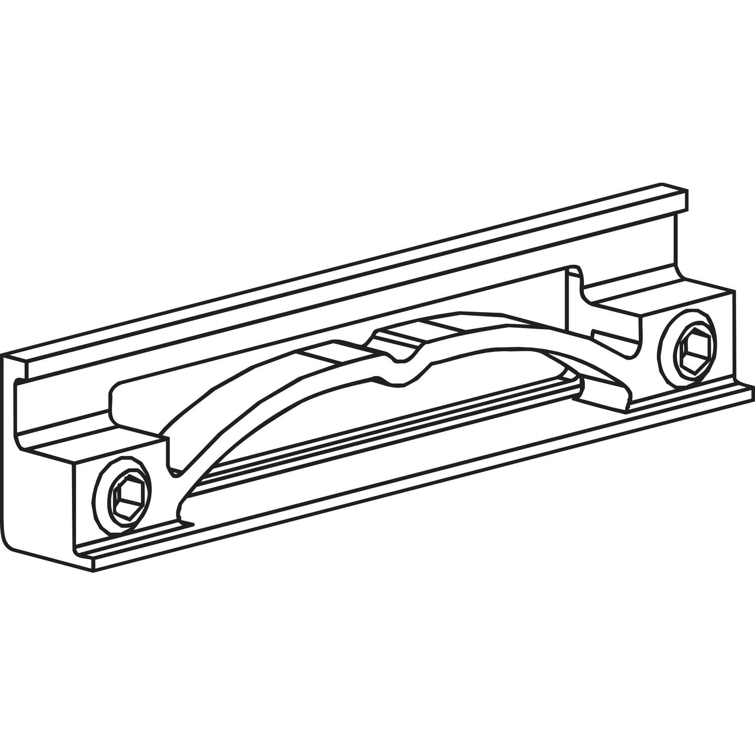 HAWA Regal A 25 H/GR Intermediate Stopper (Sliding Door Fitting) Set for 3 Sliding Doors Steel
