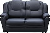 Sofas and More 3 2 Seater Sofa Set Faux Leather Black High Back Living Room view 4