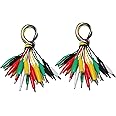 10pcs Alligator Electrical Clips Lead, 20 inches Double Ended Alligator Clips for Test Probes & Leads with 5 Colors (Multicol