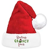 IDEAPRON Funny Christmas Hat, Holiday Santa Hat for Xmas Party Supplies, Winter Head Wear for Adults Women Men