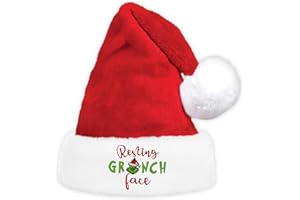 IDEAPRON Funny Christmas Hat, Holiday Santa Hat for Xmas Party Supplies, Winter Head Wear for Adults Women Men