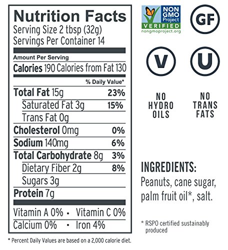 HomePlate Peanut Butter, Creamy, All Natural, No Stir, Non-GMO, 16 oz. Jar