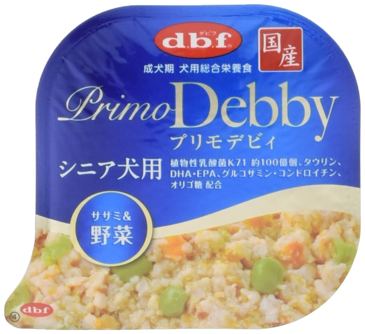 デビフ ドッグフード プリモデビィ シニア犬用 ササミ&野菜 ブルー 95グラム (x 6) (まとめ買い)商品画像