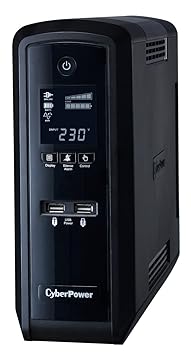 CYBERPOWER CP1500EPFCLCD 1500VA/900W Line-Interactive Sinuswelle USB RS232 LowNoise 6X Schuko VorabAustauschservice dt.Softwa