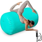 Heipigo Gymnastics Barrel, 47.2x23.6"/47.2x31.5" Inflatable Air Roller Tumble Barrel for Back Handspring Training, Tumbling Cheerleading Yoga Gym, with Manual Air Pump Indoor &amp; Outdoor Use