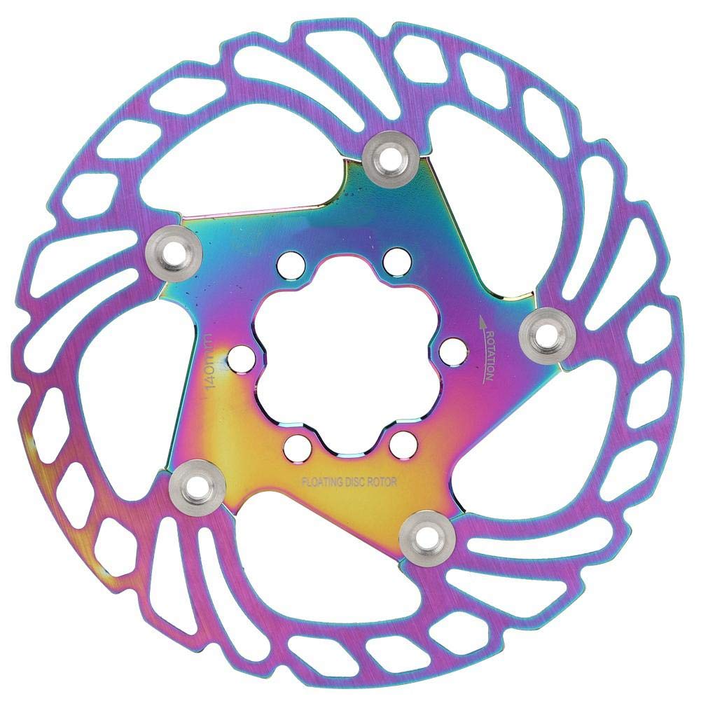 Keenso Bike Disc Brake Rotor, Rainbow Mountain Bike Disc Brake Rotor 6 Nails Mountain Bike Disc Brake Rotor 140mm-203mm(140mm) Bicycles and spare parts