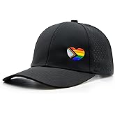 HAFOUXIGM Pride Baseball Cap for Men Women, Quick Dry LGBT Gay Lesbian Rainbow Trucker Hat