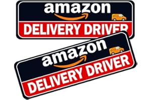 NIMONA Delivery Driver Magnet for Car - 2-Pack Frequent Stops Removable Magnet Set - Reflective Delivery Magnetic Car Door and Bumper Sign - Weather-Resistant 11.8 x 8 inch (Red-Black-2)