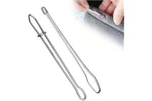 AOEMSMEISN Upgraded DIY Rope Threader Clip, 2025 Metal Drawstring Threader Tool Set with Latch, Drawstrings Replacement with Easy Threaders for Drawstring Replacement for Hoodies, Shorts, Pants (2pcs)