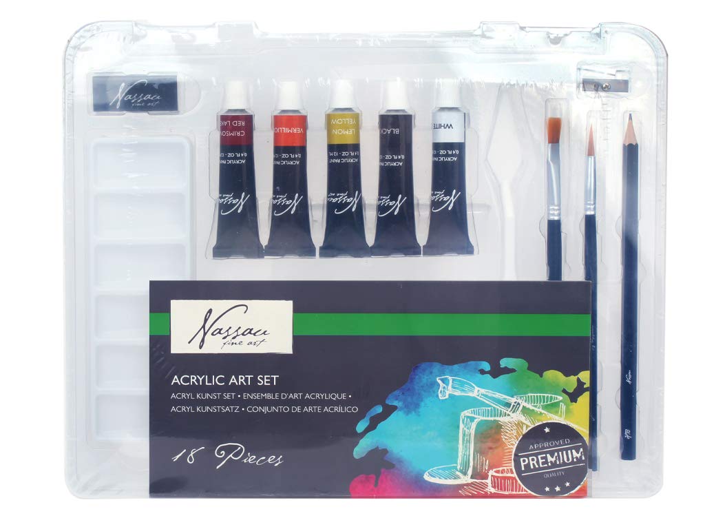 Art Sensations Nassau AR0702/GE Fine Art Acrylic Art Set, White, Normal