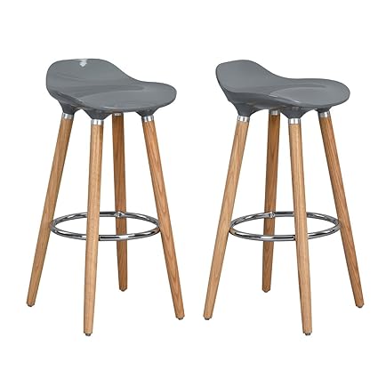 Amazon Com Homy Casa Barstools Set Of 2 Backless 30 Inch